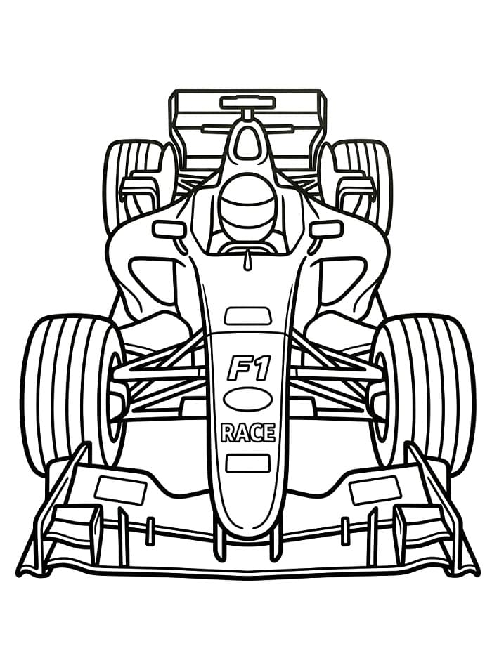 Målarbild Framifrån av Formel 1