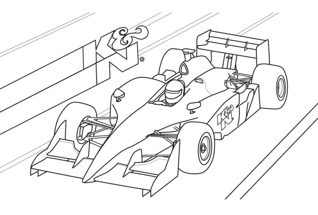 Målarbild Möss Formel 1