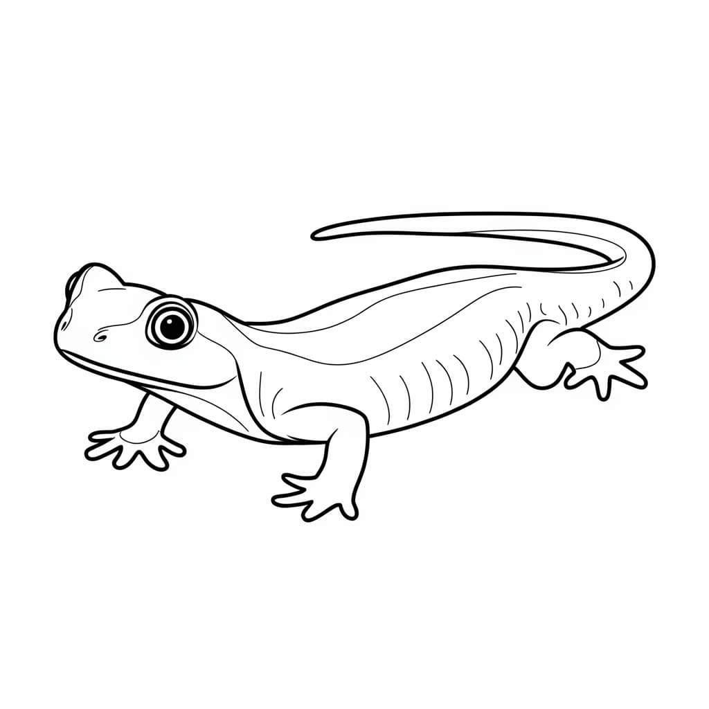 Målarbild Realistisk salamander