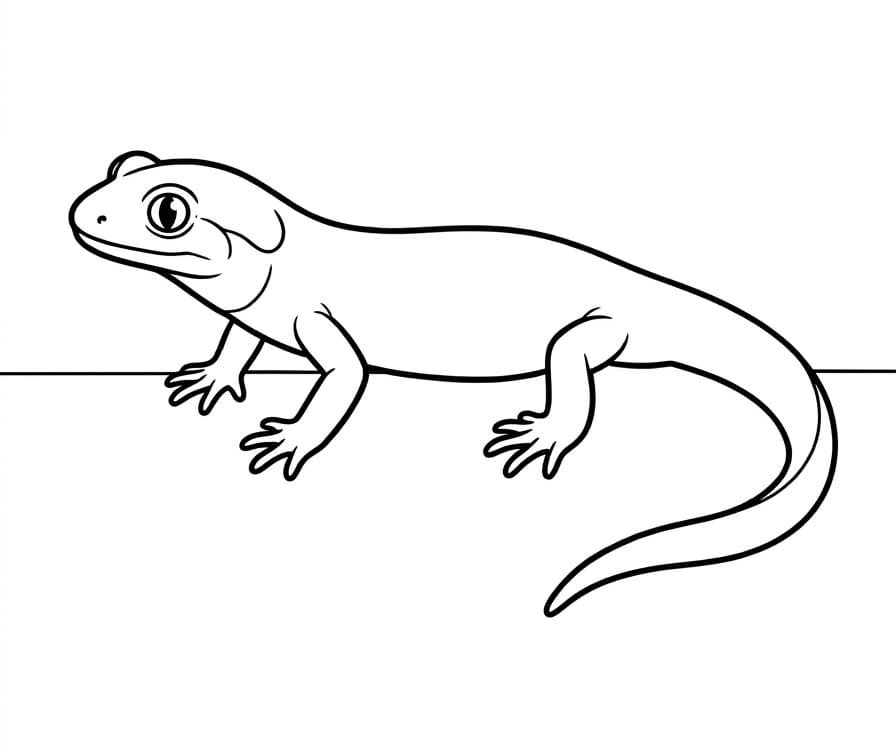 Målarbild Salamander Utskrivbar