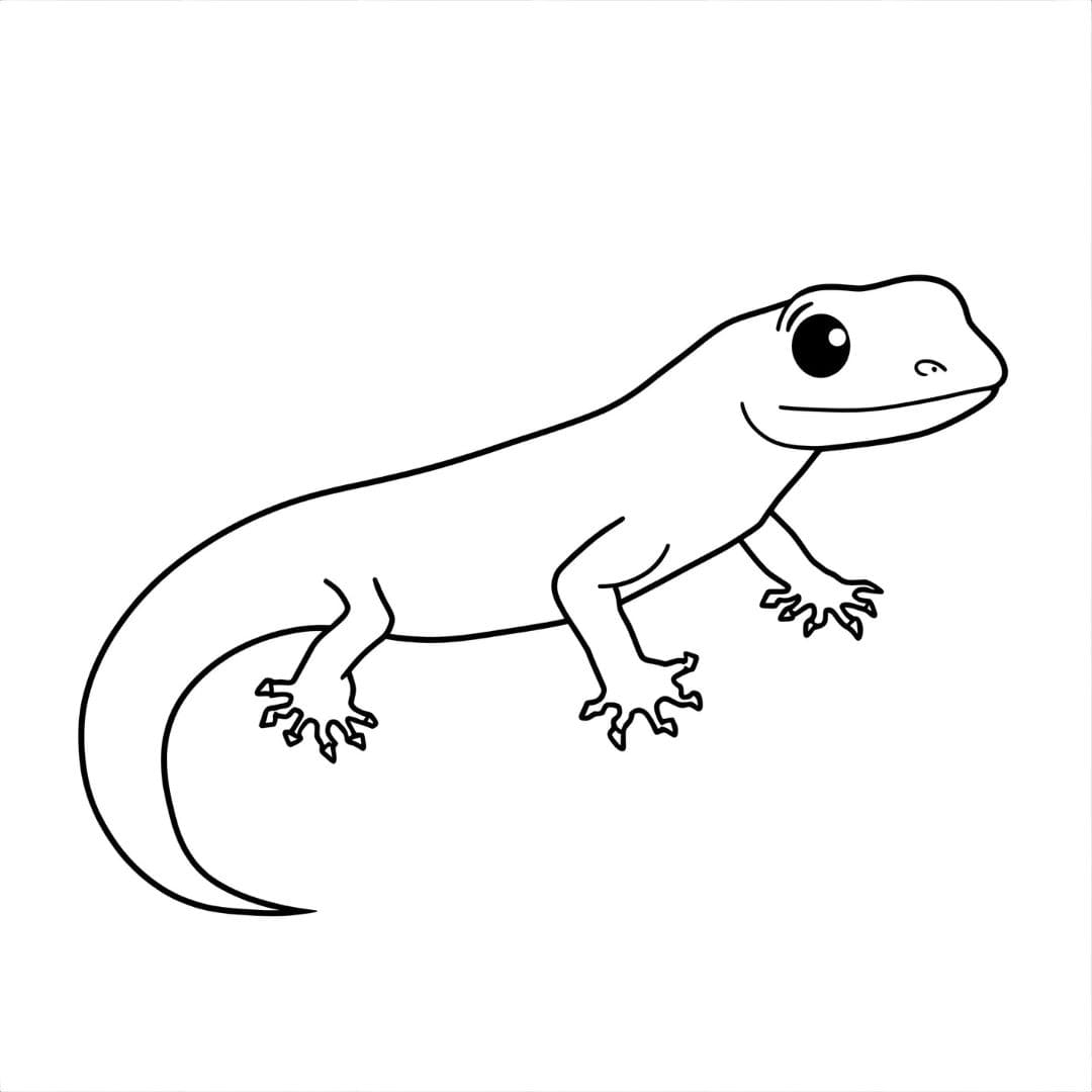 Målarbild Salamander för Barn