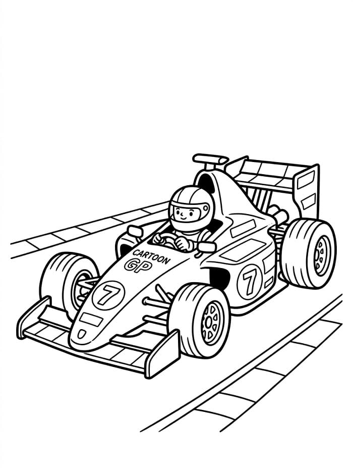 Målarbild Söt Formel 1-bil