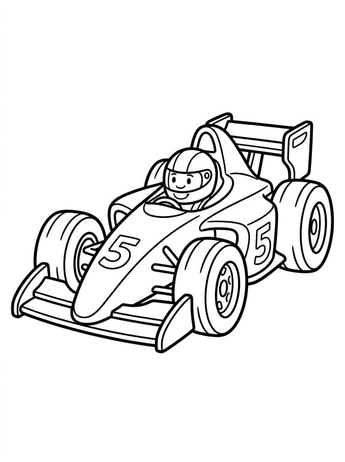 Målarbild Söt Formel 1