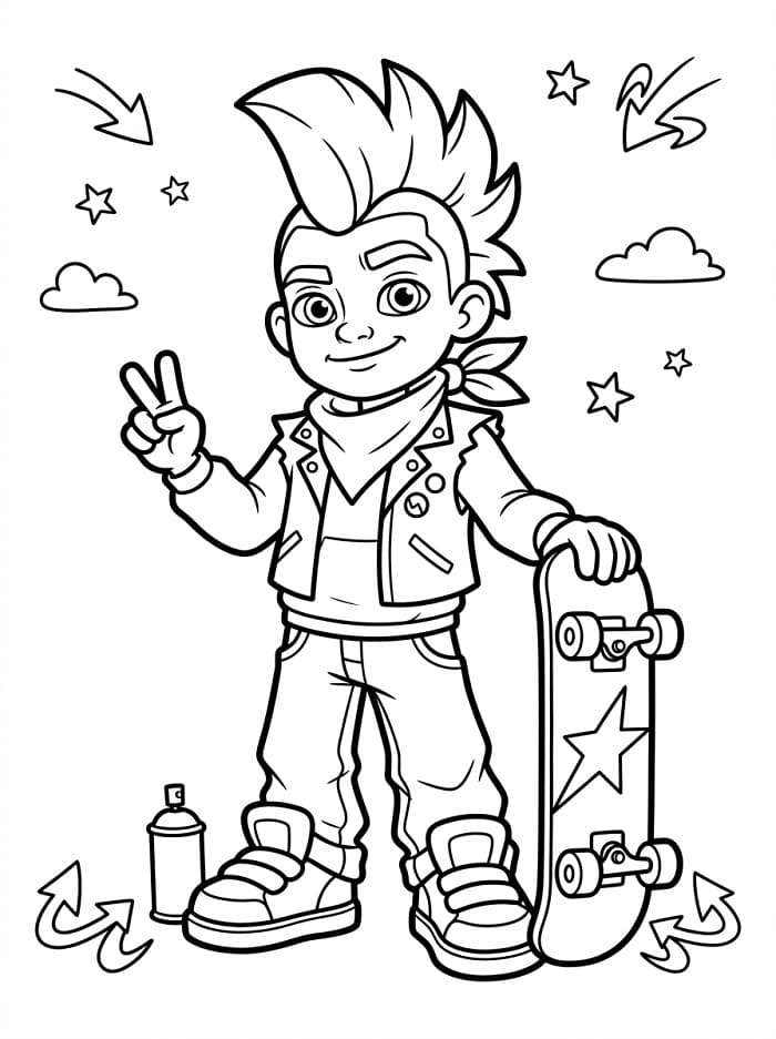 Målarbild Subway Surfers Spike