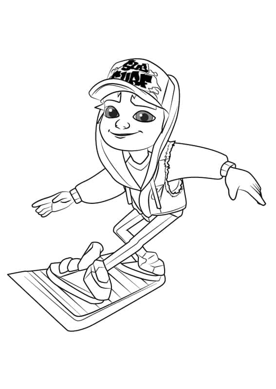 Målarbild Subway Surfers Utskrivbar för Barn