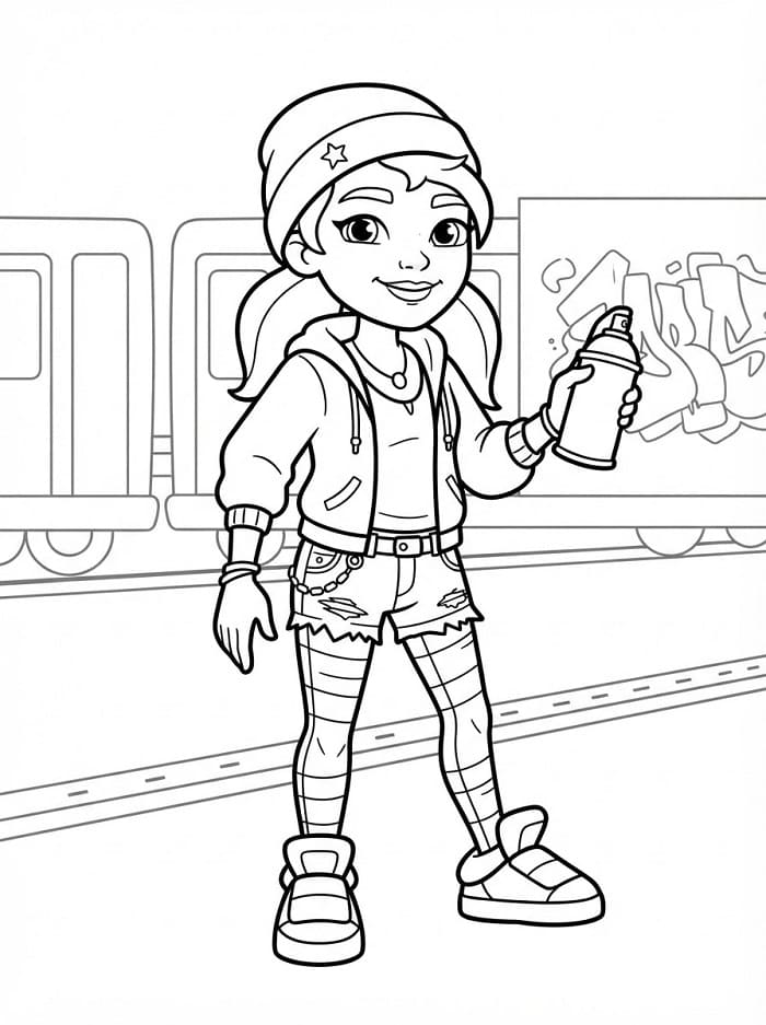Målarbild Tricky från Subway Surfers