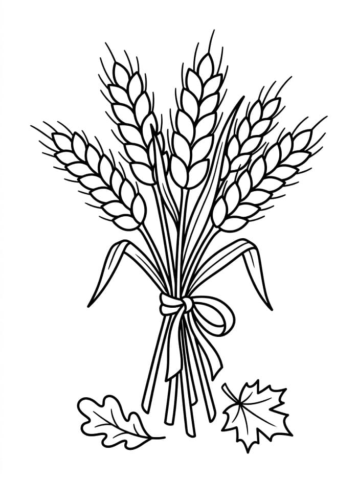 Målarbild Vete och blad