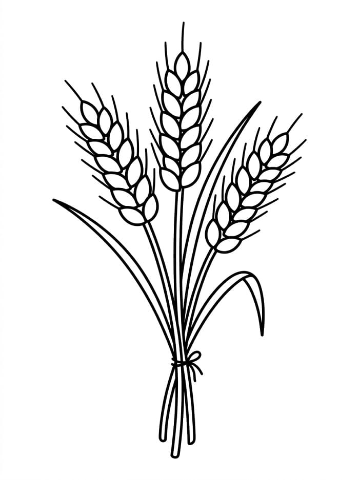 Målarbild Veteplanta